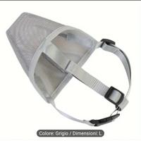 Museruola in rete grigio chiaro per cani, taglia L