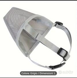 Museruola in rete grigio chiaro per cani, taglia L