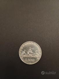 moneta in argento 500 lire  "Caravelle" anno 1959