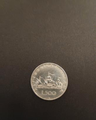 moneta in argento 500 lire  "Caravelle" anno 1959