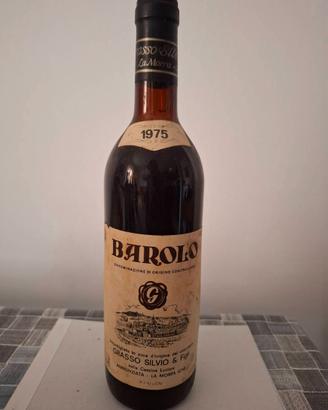 Bottiglia di vino Barolo, anno 1975 