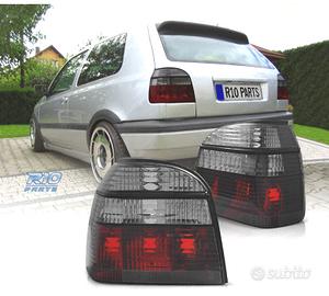 FANALI PER VOLKSWAGEN VW GOLF 3 91-97 ROSSO AFFUMI
