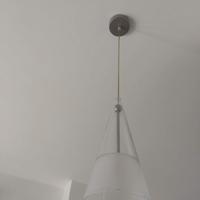 Lampada a sospensione a forma di cono in vetro