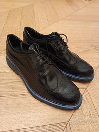 Hogan - Scarpe derby in pelle uomo nere/blu 42