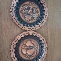 2 Piatti in rame decorati