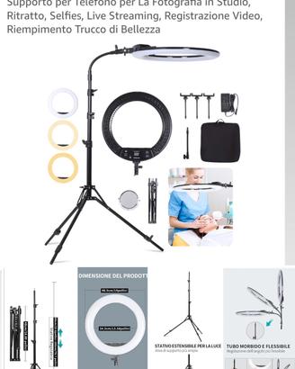 lampada led per estetiste/tatuatori