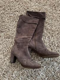 Stivali donna in camoscio