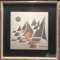 quadro regata vela laminato optical anni 70