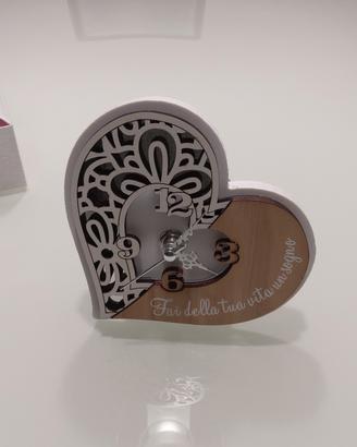 Orologio cuore da tavolo idea natale