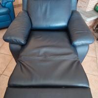 poltrona relax in pelle e motorizzata