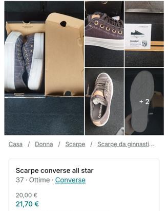 scarpe all star converse tela
