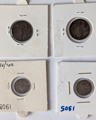 Lotto 4 monete centesimi primi '900 (SPL)