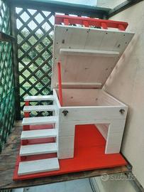 Cuccia in legno per gatti o cani di piccola taglia