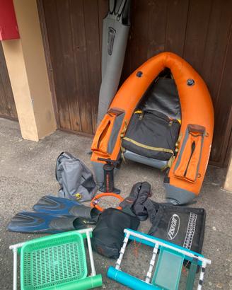 Belly Boat con accessori