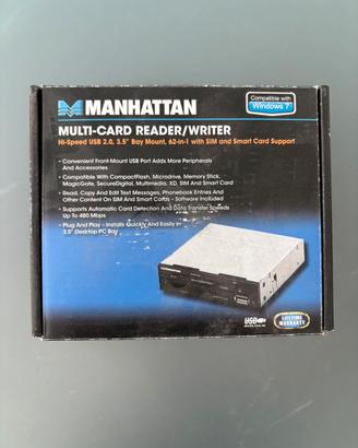 Lettore schede interno Manhattan 62 in 1 nuovo