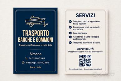 Trasporto barche e gommoni