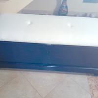 cassapanca contenitore antica in legno di noce