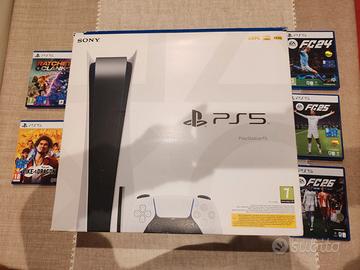 Lotto PS5 versione standard con 5 videogiochi