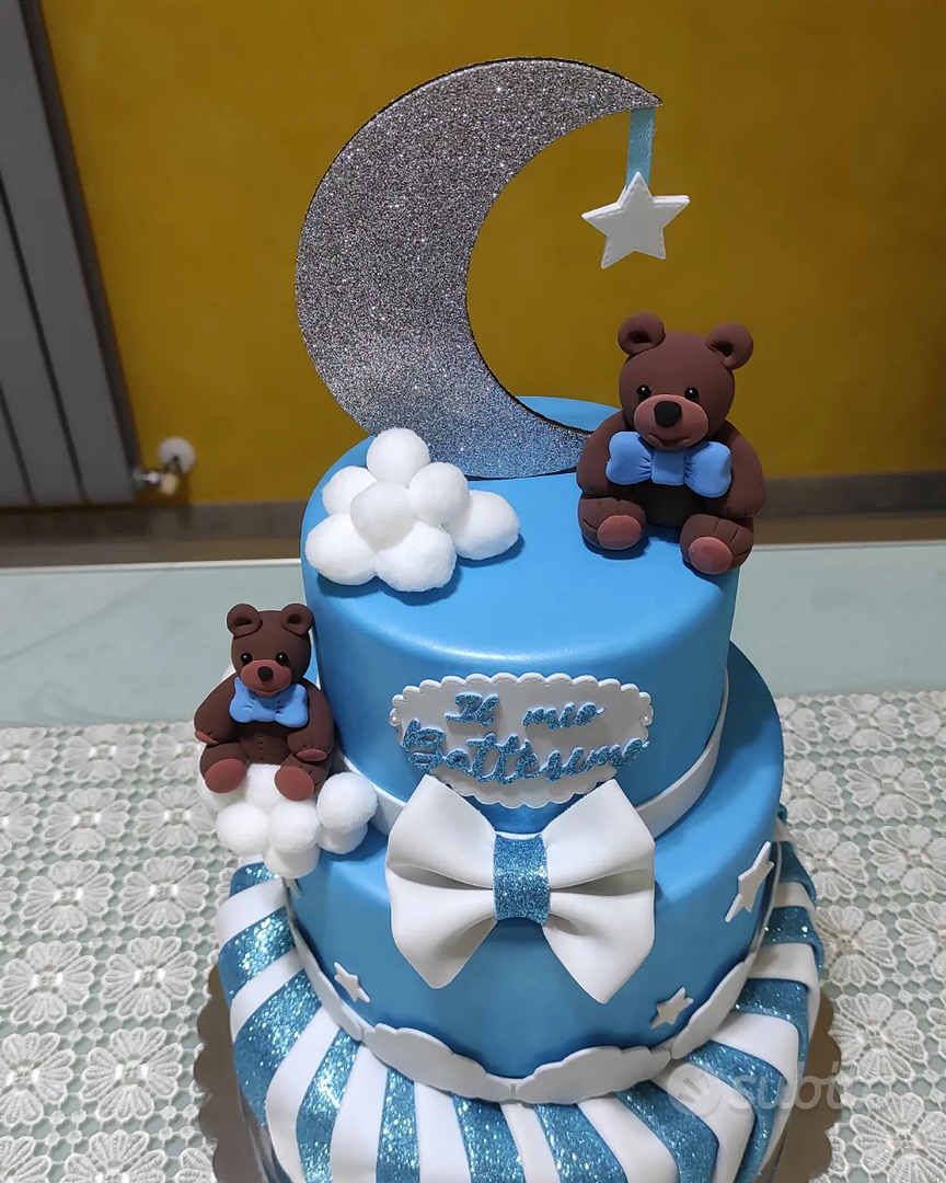 Torta finta per battesimo e biscotti - Tutto per i bambini In vendita a  Pescara