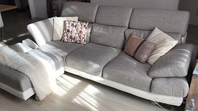 Divano 4 posti poltrone sofa + pouf penisola