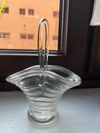 Cestino vetro soffiato pri 900