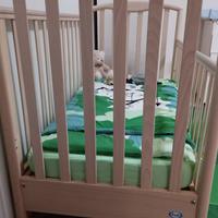 Lettino PALI  "Ciak" con rete a doghe +2 Materassi