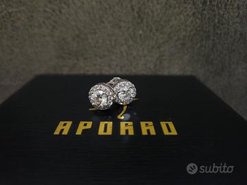 Orecchini Aporro moissanite 9.7mm 