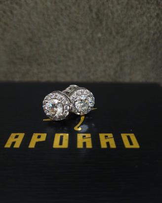 Orecchini Aporro moissanite 9.7mm 