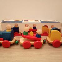 Trenino in legno per il bambini