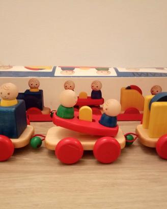 Trenino in legno per il bambini