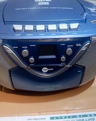 Radio CD cassette USB  mpman Blue elettrico 