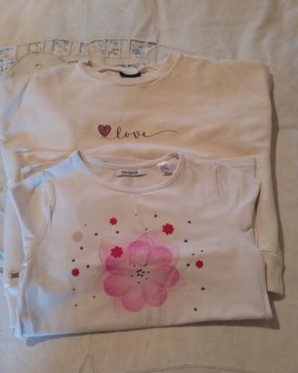un set felpa e maglietta bambina 7 anni 