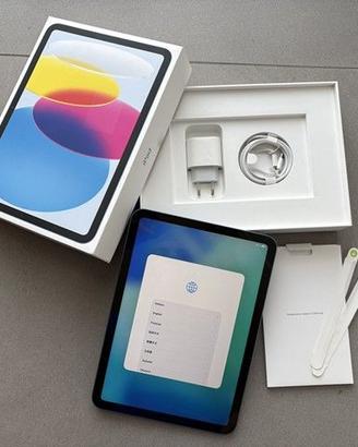 iPad 10 come nuovo con alimentatore e cavetteria
