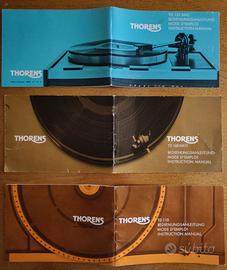 manuali di istruzione giradischi Thorens