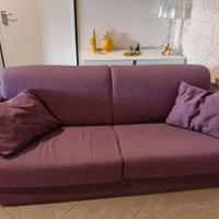 Divano letto color lilla