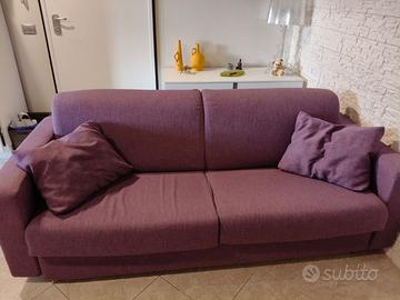 Divano letto color lilla