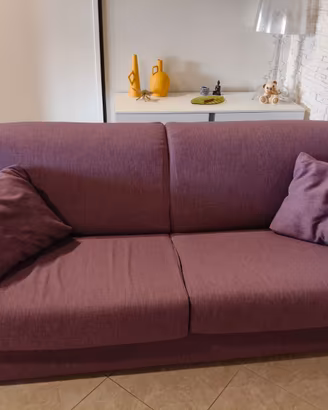 Divano letto color lilla