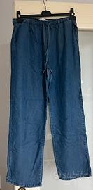 piazza italia pantaloni blu effetto jeans