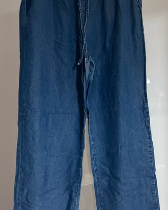 piazza italia pantaloni blu effetto jeans