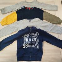 Set 4 felpe bambino taglia dai 30 ai 36 mesi