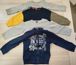 Set 4 felpe bambino taglia dai 30 ai 36 mesi