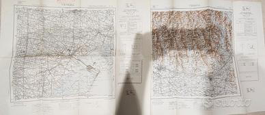 7 cartine 25.000  miste IGM Militari- vintage