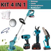 KIT GIARDINAGGIO 4 IN 1 MOTOSEGA CESOIA TAGLIARBA 