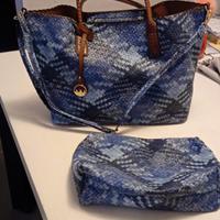Borsa donna similpelle intrecciata