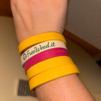 5Braccialetti(1NuovoBianco)GommaUnisexMadeInItaly