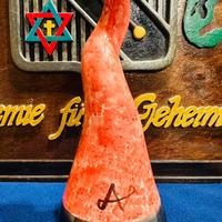 Corno portafortuna artigianale in ceramica