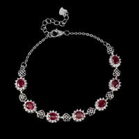 Nuovo bracciale con rubini in argento  925