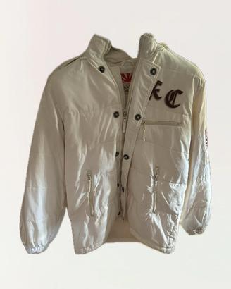 Piumino Vintage X-Cape Bianco con Cappuccio