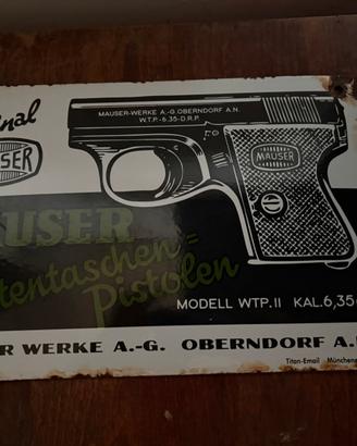 MAUSERInsegna smaltata del produttore