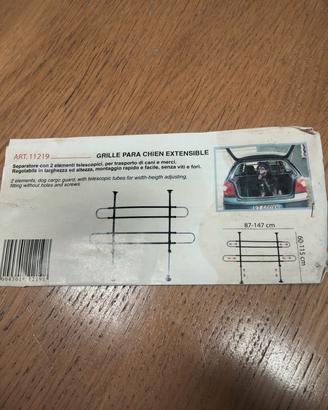 Separatore per trasporto di cani e merci 
